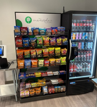 medium micro market installation by stx snacktime vending