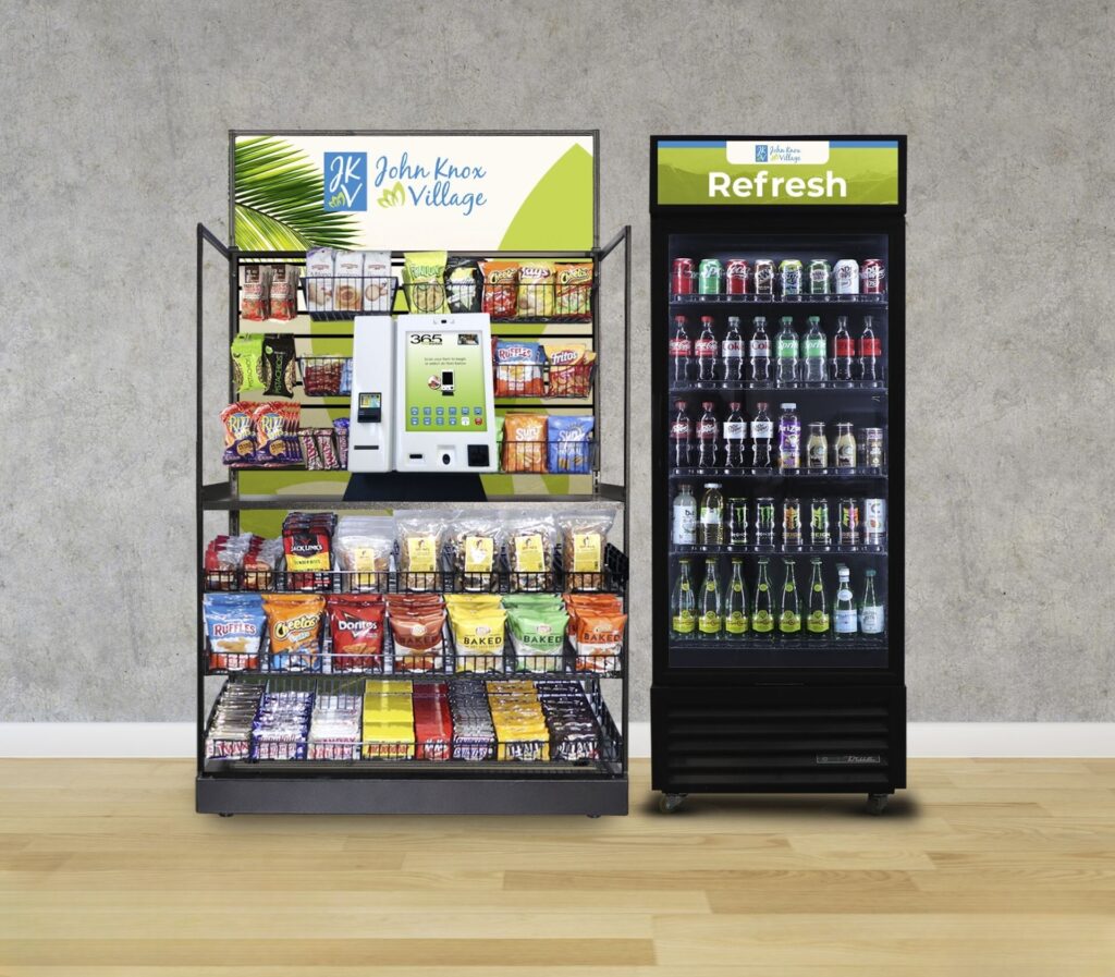 mini micro market installation by STX snacktime vending for small businesses
